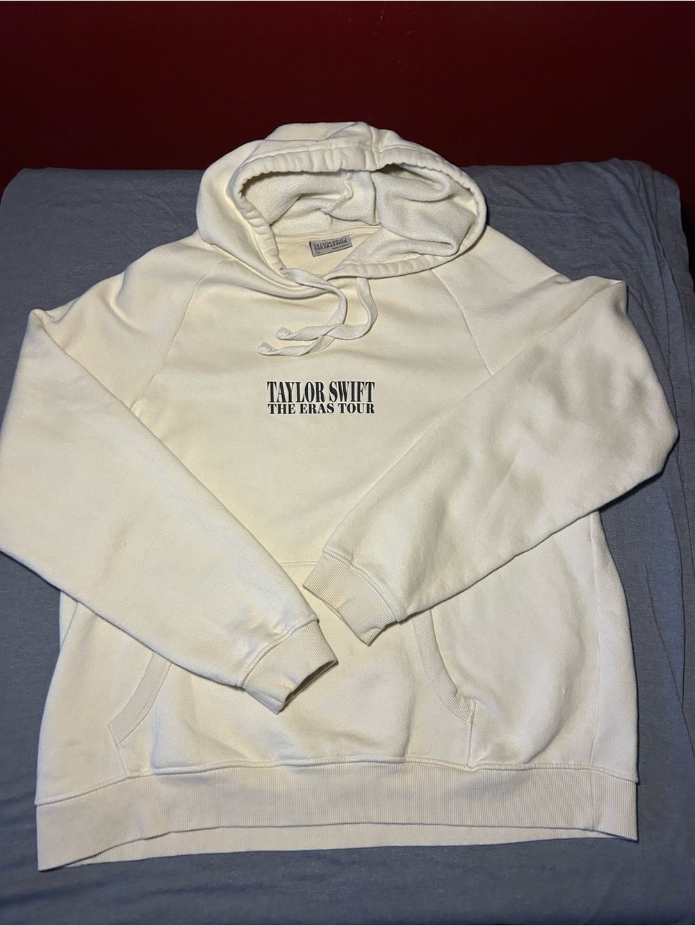 Taylor Swift Cream Pullover Hoodie with The Eras Tour Logo